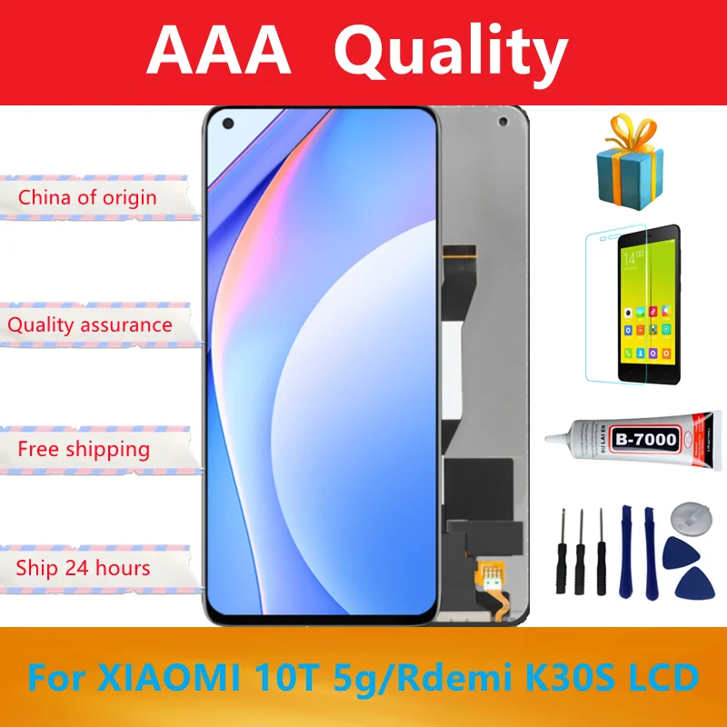 

6.67'' Original For Xiaomi Mi 10T 5G LCD M2007J3 Touch Screen Display Digitizer Assembly For Mi 10T Pro LCD For Redmi k30s LCD