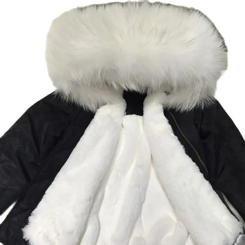 

Black Bomber Fashionable MRS Casual Wear White Fur Hoodies 100% Windproof Icon Style