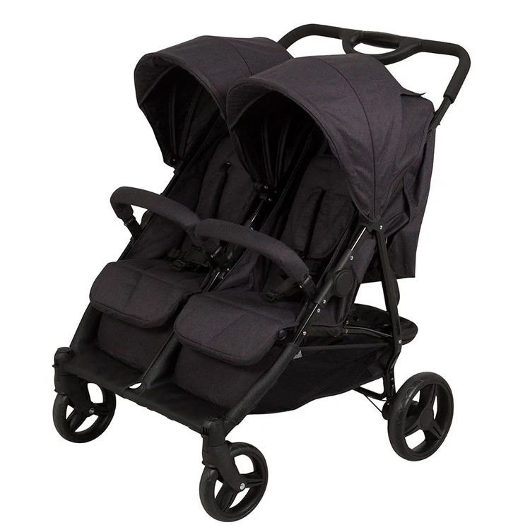 Double Twin Stroller Suitable from Birth, Lightweight, Compact Fold Pushchair side by side twin stroller