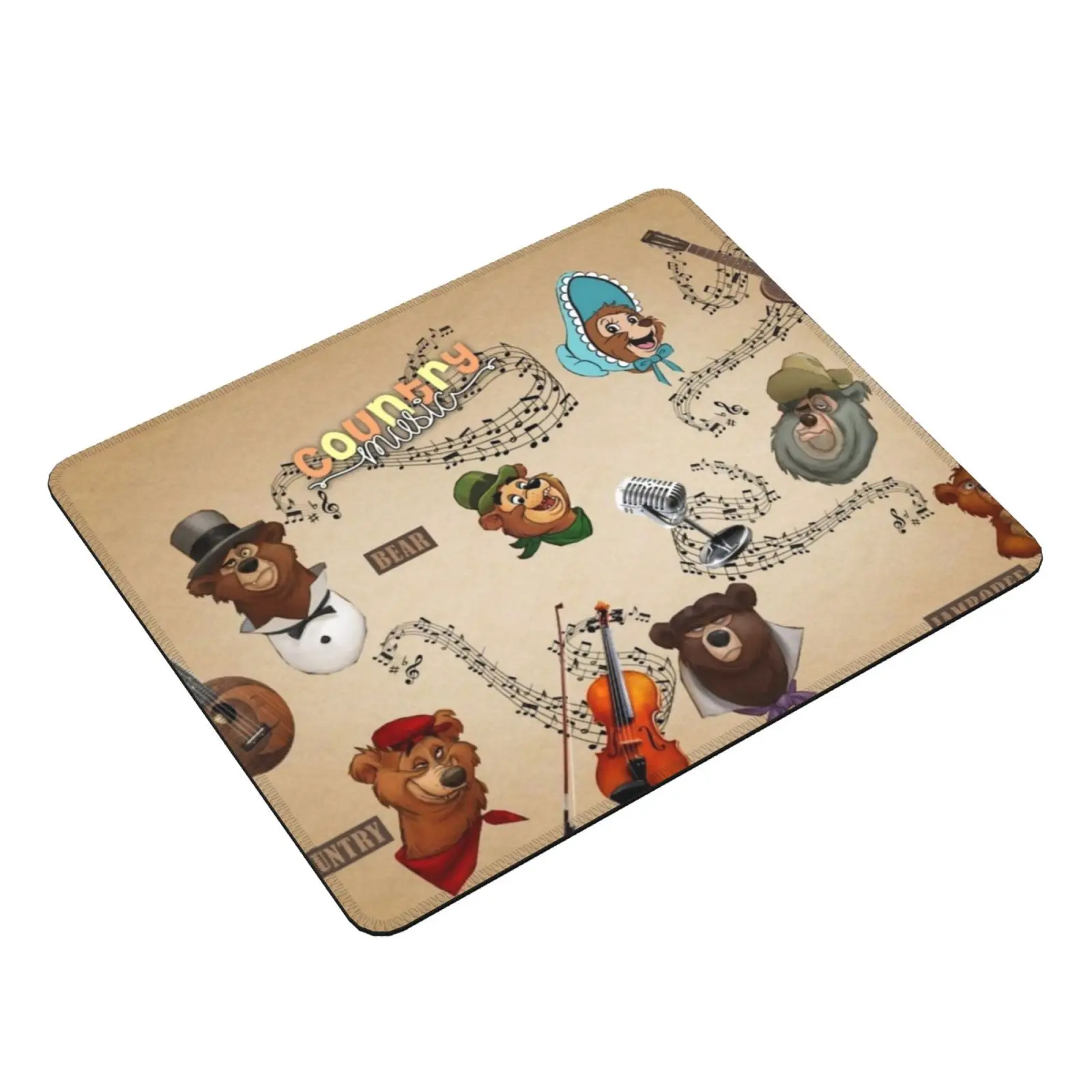 Bears Family! Mouse Pad DIY Print Bears Country Wdw Magic Kingdom Wendell Big Al Cartoon Animated Movie