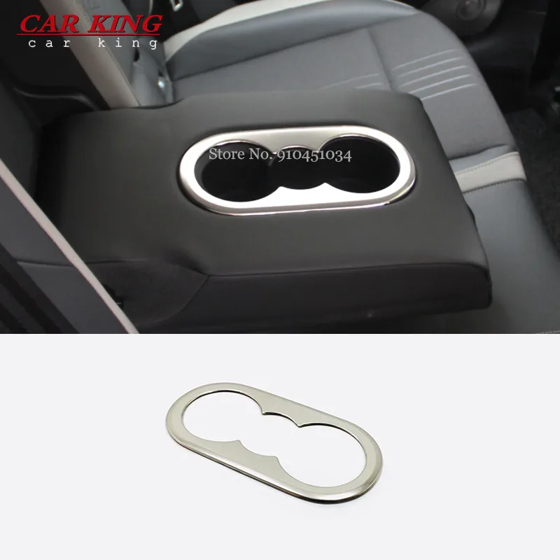 

LHD For VW Volkswagen Golf 8 MK8 2020 2021 Car Accessories Stainless Silvery Car rear water cup frame Cover Trim Styling 1pcs