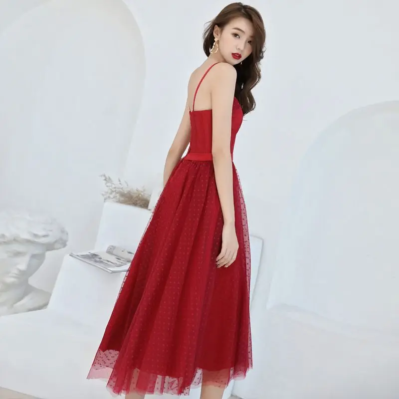 Strapless pleat 우아한 파티 드레스 파티 파티 짧은 이브닝 드레스 로브 드 soiree 부르고뉴 레이스 업