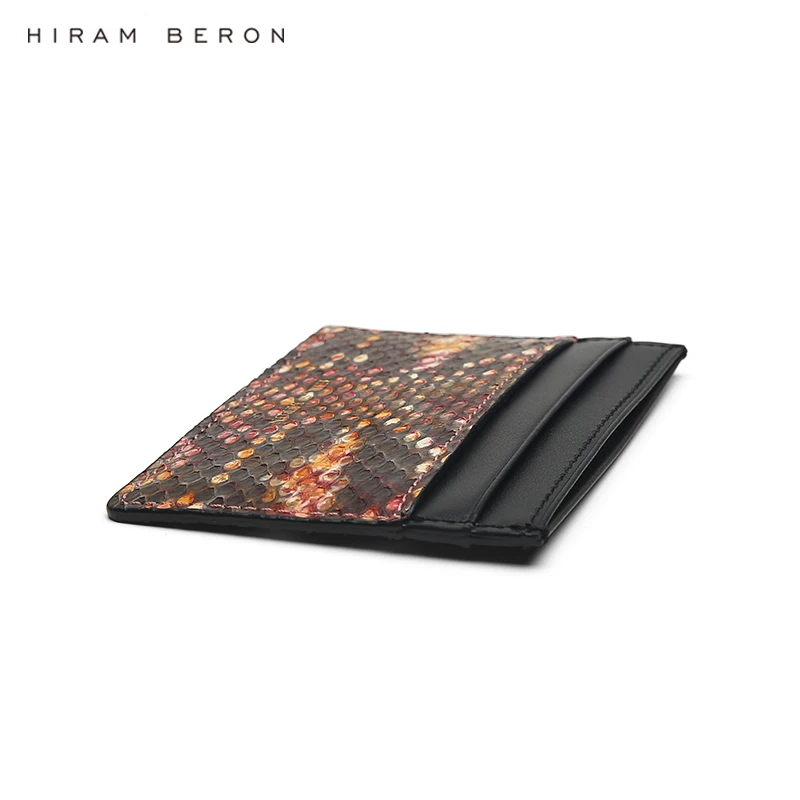 Hiram Beron Python Skin Credit Card Holder Leather Products Snake Wallet Gift for Women Girlfriend Dropship Wholesale