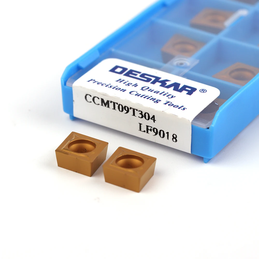 DESKAR Ban Đầu CCMT060204 Carbide Lưỡi Dao CCMT09T304 CCMT09T308 CCMT060208 LF9018 Dụng Cụ Xoay Tích Thép Dụng Cụ Xoay Lưỡi Dao