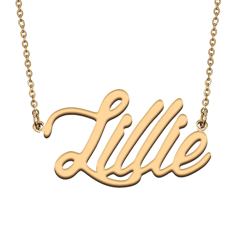 

Lillie Custom Name Necklace Customized Pendant Choker Personalized Jewelry Gift for Women Girls Friend Christmas Present