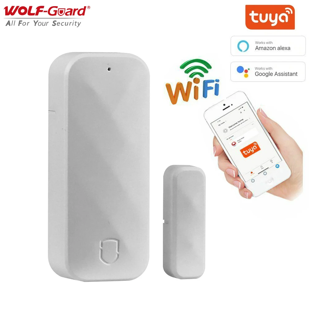 

1/2/3/5/10 шт. Wolf-Guard 2,4G беспроводной умный Wi-Fi детектор открытия/закрытия двери, окна, управление через приложение Tuya, домашняя сигнализация, безопасность, портативный