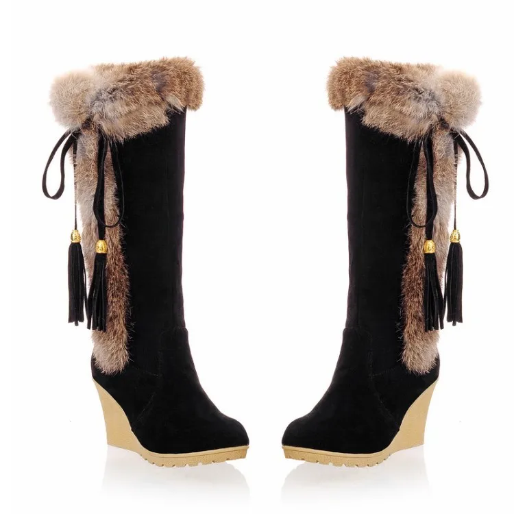 Wedge Boots Australia Women's Shoes Platform Plush Winter Footwear Booties Ladies Sexy Thigh High Heels High Sexy