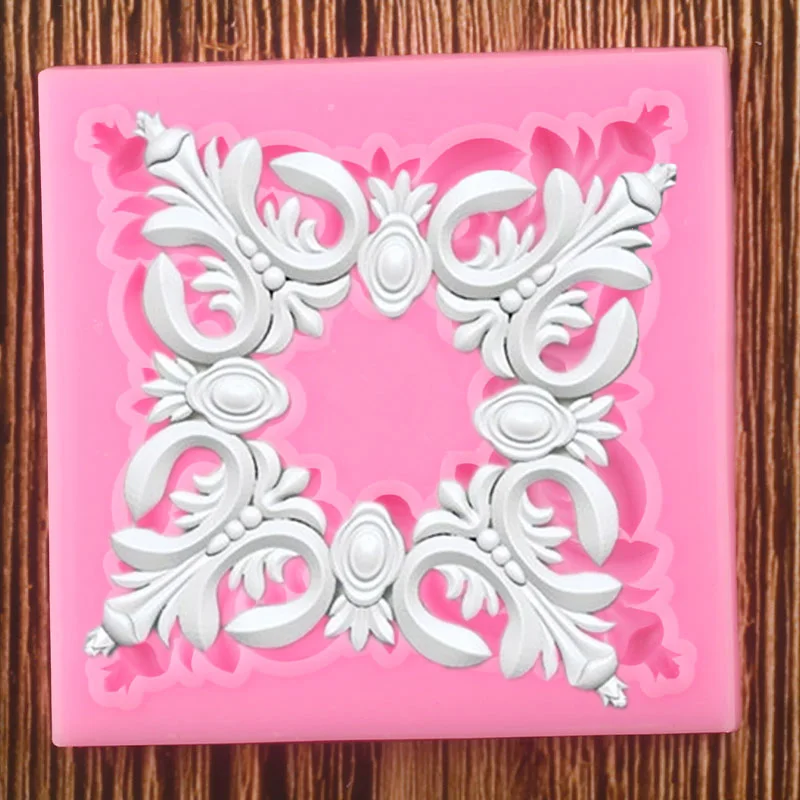 3D Flower Lace Silicone Molds Scroll Relief Fondant Mould Cake Decorating Tools Polymer Clay Candy Chocolate Gumpaste Moulds