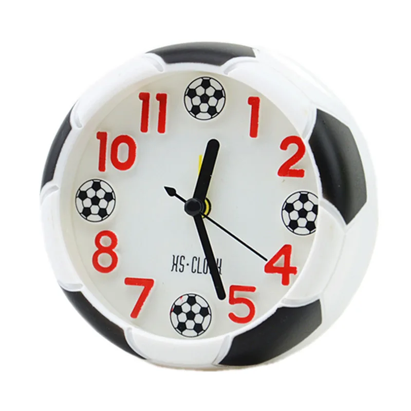 Soccer Alarm Clock for Children Desktop Decoration Bedside Football Ball Alarm Clocks Battery Operated Bedroom Desk Office