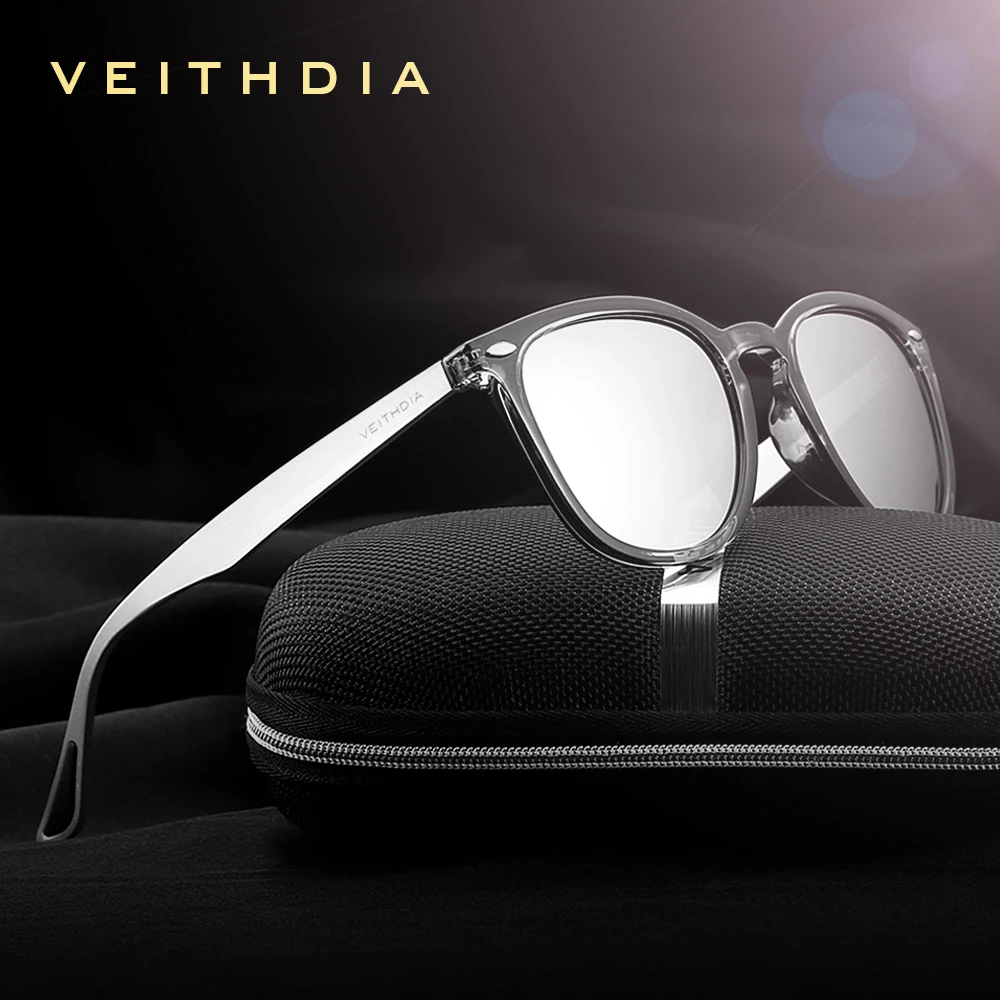 VEITHDIA Brand Sunglasses Unisex Aluminum+TR90 Men Photochromic Mirror Polarized UV400 Sports Sun Glasses Eyewear For Women 6116