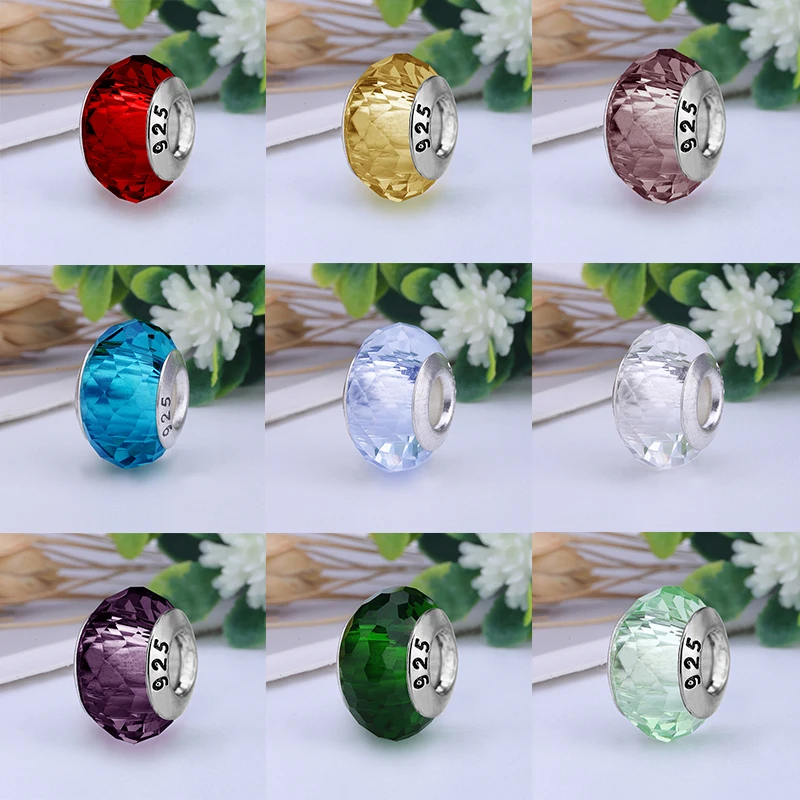 New European Colorful Lampwork Glass Beads Murano Aolly Charm Fit Original Pandora Bracelets Bangle DIY Women Jewelry