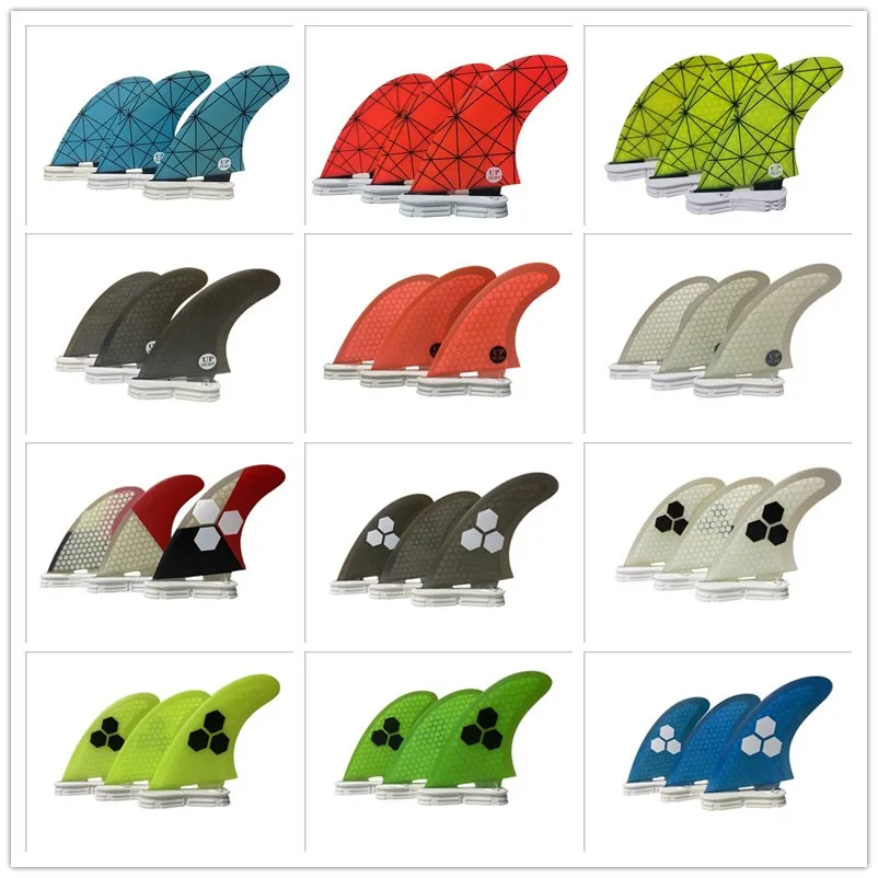 Surf Fins  Double Tabs 2 M Size S/M/L Surfboard Honeycomb Fins Tri fin set Double Tabs,2 fin Fibreglass