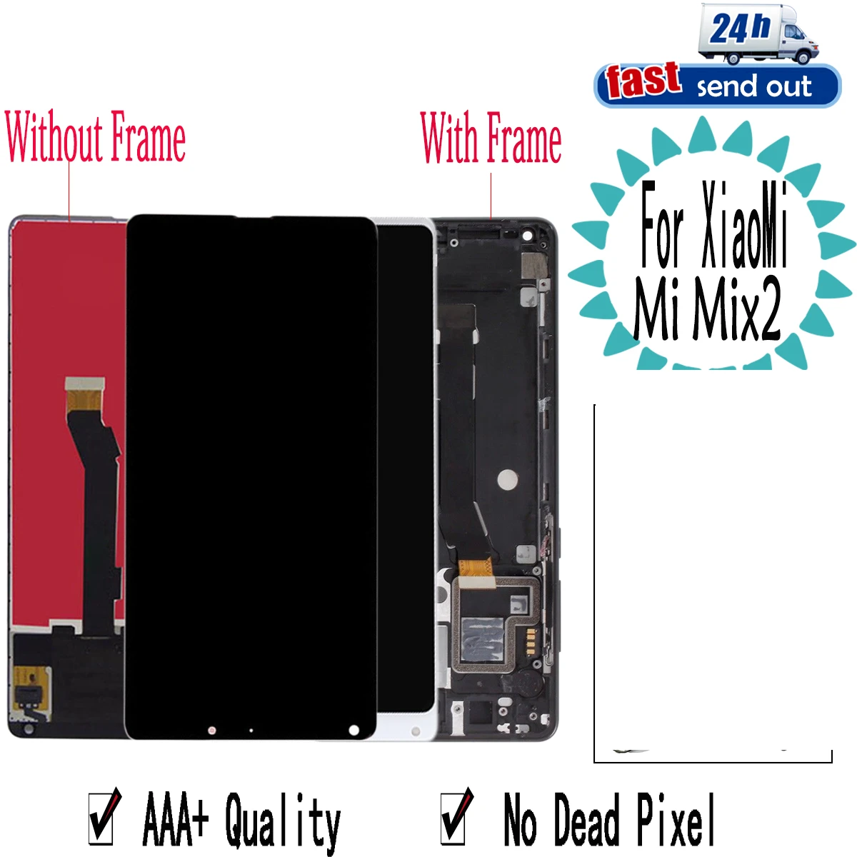

5.99" Mix2 LCD For Xiaomi Mix 2 LCD Display Touch Screen Tested Digitizer Assembly With Frame For Xiaomimix 2