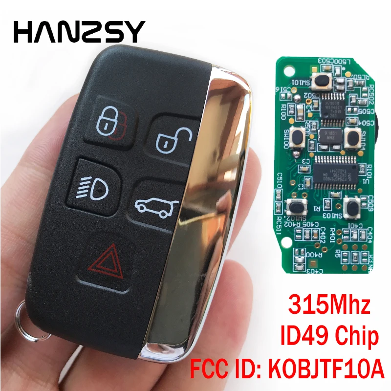 

5 Buttons Remote key for Land Rover Range Rover Evoque /Sport 2012 2013 2014 2015 Smart Key KOBJTF10A ID49 Chip 315Mhz