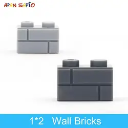 Bloques de construcción DIY figuras de pared ladrillos 1x2 puntos 50/100 Uds juguetes educativos creativos para niños tamaño Compatible con 98283