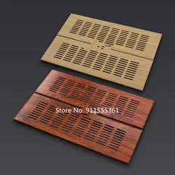 Rectangle 40cm Aluminum Rectangle Wood Texture Air Vent Ventilator Grille Cover Closet Shoe Cabinet Floor Air Conditioner