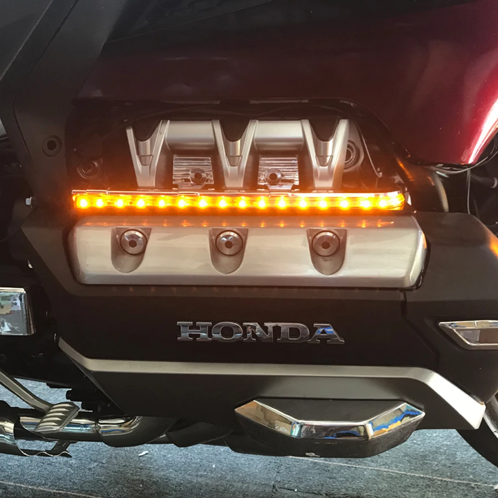 New Motorcycle Chrome-Plated LED Engine Lighting Panel For Honda Goldwing 1800 F6B GL1800 Tour DCT Airbag 2018-up