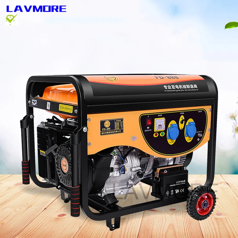 Gasoline generator 220V household small single-phase 3Kw three-phase 380V mini outdoor mute diesel