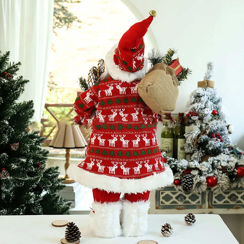escultura 2022 Decorações de Natal 30/45/60cm Bonecos Papai Noel Estatueta Decoração de Férias Acessórios de Mesa Decoração de Casa de Sala Escultura decoração para casa luxo atacado Dropshopping Envio Grátis