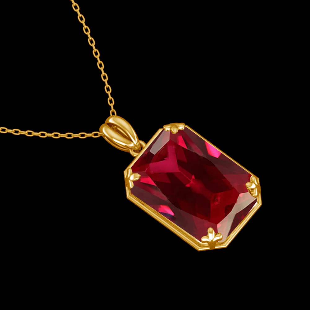 100% Real 925 Sterling Silver Ruby Pendant Silver 925 Jewelry New Trendy Luxury Gold Pendants For Women Party Christmas Gift