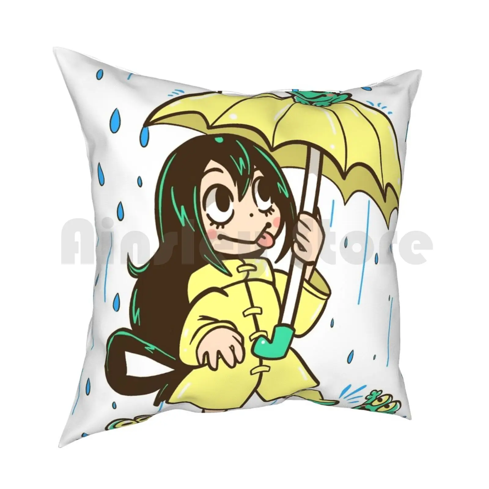 Best Frog Girl Pillow Case Printed Home Soft DIY Pillow cover Asui Tsuyu Froppy Anime Boku Hero Academy Academia Manga My