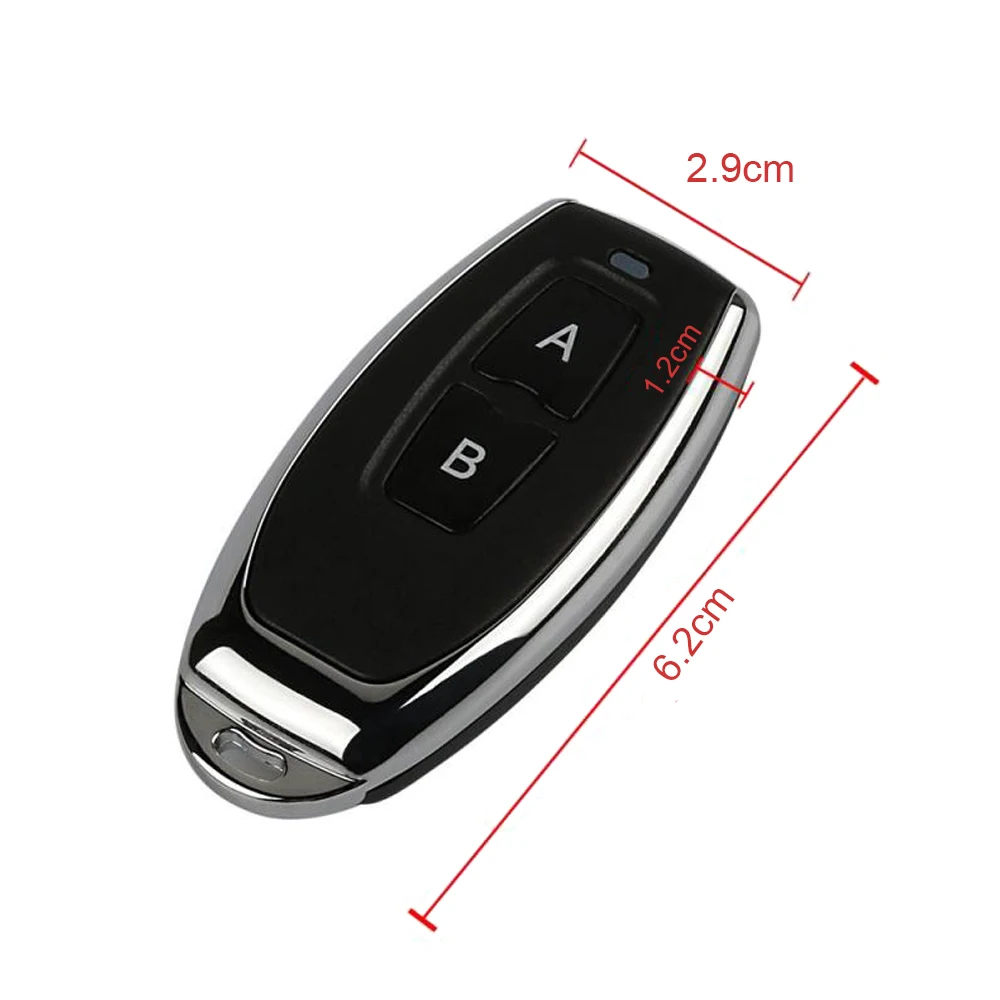 Rubrum 433MHz RF Remote Control Learning Code EV1527 Button Smart Home Transmitter For Led Light Car Gate Garage Door Alarm Key