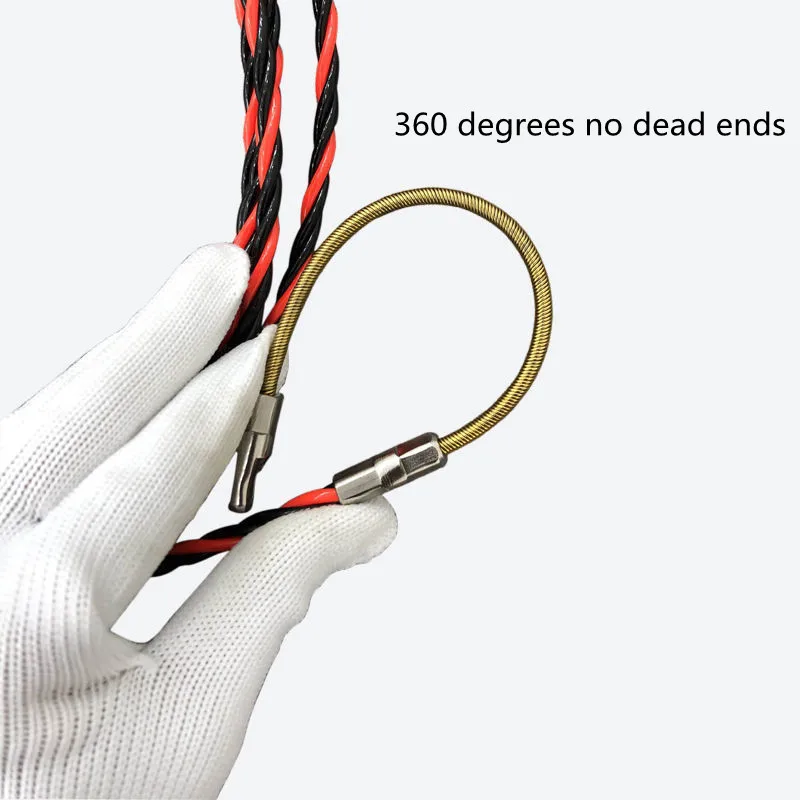 5-50M 와이어 가이드 전기 기사 스레딩 장치 직경 6.5mm 케이블 풀러 도관 덕트 로더 스틸 로프 플랫 헤드 스프링 도구