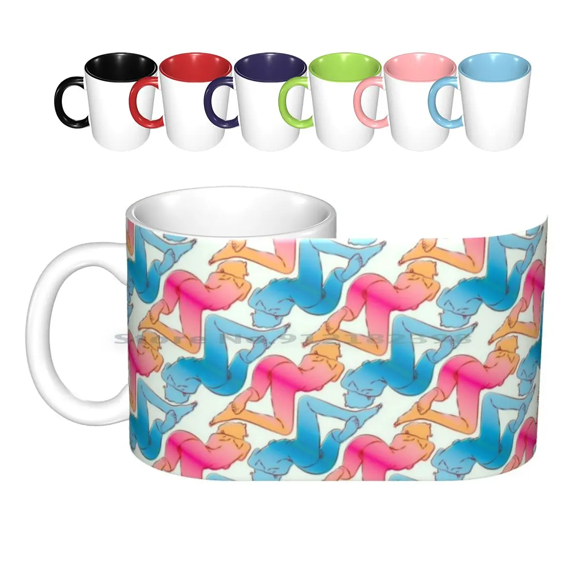 Erotic Pattern Ceramic Mugs Coffee Cups Milk Tea Mug Erotic Pattern Erotic Vector Erotic Graphic Erotic Womens Woman Woman