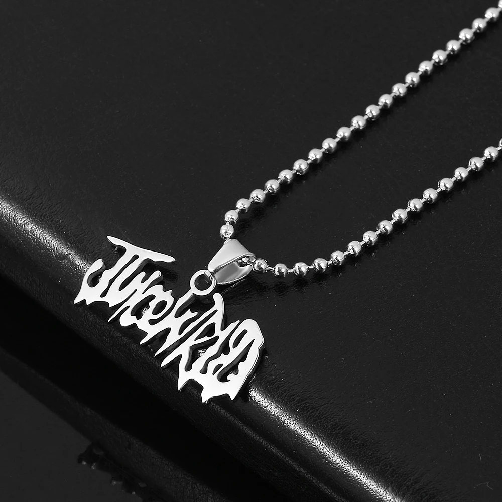 Juice WRLD Stainless Steel Pendant Necklace Beads Chain Punk Gothic Necklace Fans Gifts Street Style Collares Mujer