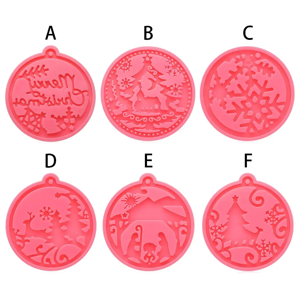 Xmas ball Cake Tools Clay Mold Jewelry Making Tool Silicone Moulds Christmas Ball Mold Keychain Molds