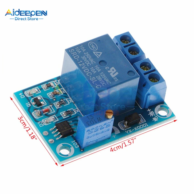 DC 12V Battery Undervoltage Low Voltage Cut off Automatic Switch Recovery Protection Module Charging Controller Protection Board