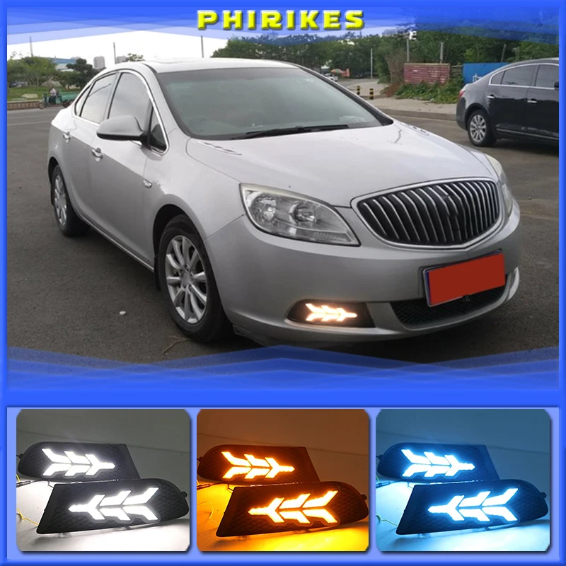 

2PCS For Buick Excelle GT 2010-2013 Auto LED Daytime Light Running Light DRL Front Fog Lamp Day Light