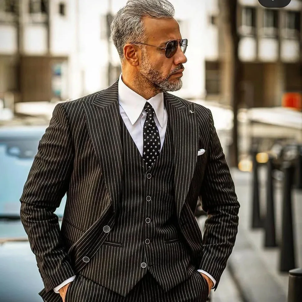 Blazer masculino listrado formal, peças, jaqueta de baile