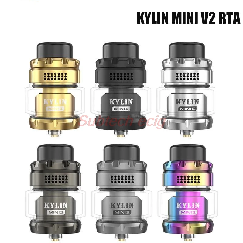 SUB TWO Kylin Mini V2 RTA Tank 2ml/5ml Support 0.3ohm Fused Clapton Coil Top Airflow Design to Prevent Iuice From Leakage Tank