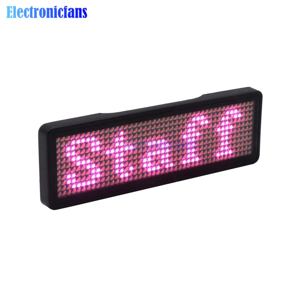 Mini-LED-Digital-Display-Namensschild, 4-stufig einstellbares, programmierbares, scrollendes Tag-Schild-Modul mit Bluetooth-Konnektivität – Detail 13