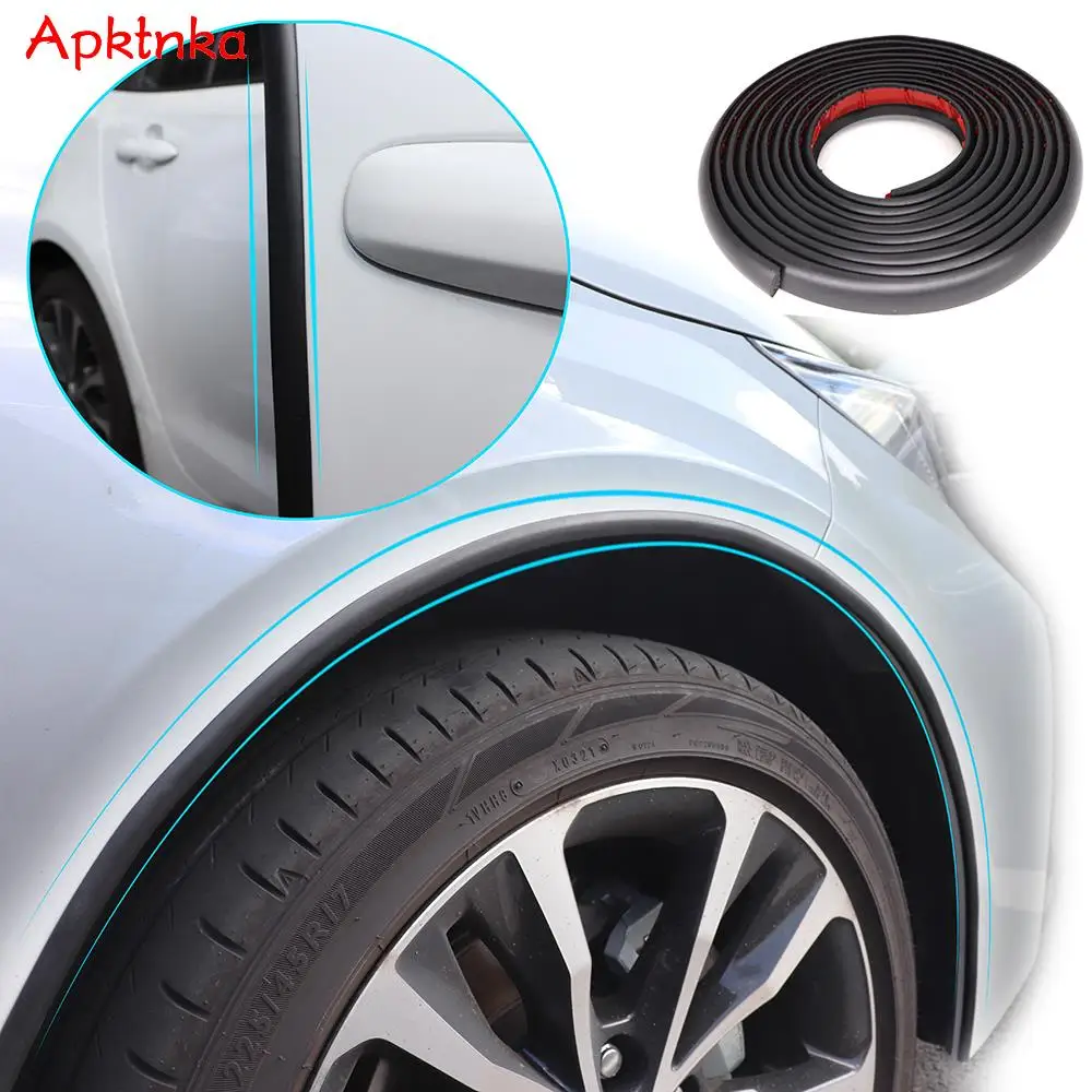 300cm Universal Car Rubber Mud Flaps Splash Guard Fender Flare Extension Wheel Eyebrow Trim Protector Door Lip Seal Strip Cover