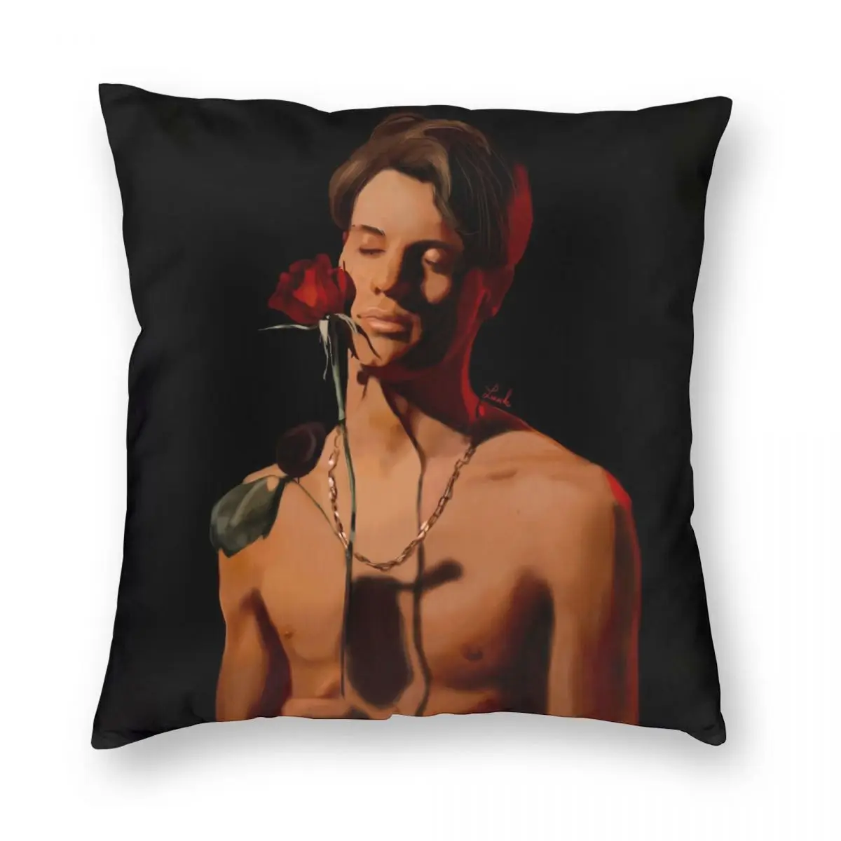 

Jace Norman Flaunt Magazine Sketch Square Pillowcase Polyester Linen Velvet Printed Zip Decorative Pillow Case Home Cushion Case