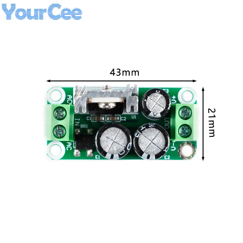 Regulated Rectifier Filter Board Power Supply Module Single 5V 6V 9V 12V 15V 18V 24V L7805 L7806 L7809 L7812 L7815 L7818 L7824