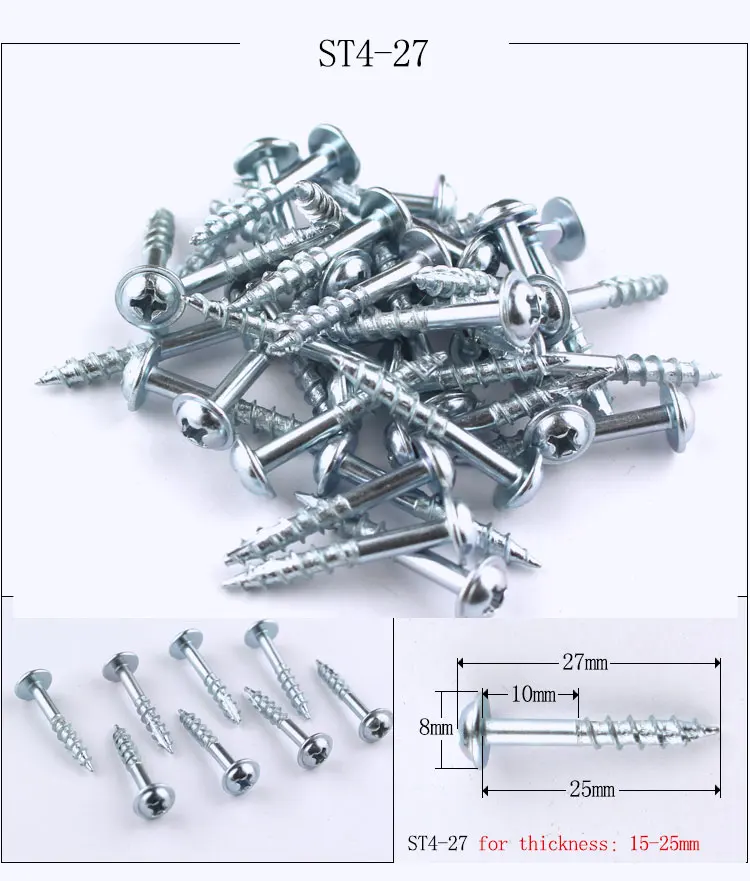 100pc/lot Self-tapping Screw galvanized Self Tapping Screws for Pocket Hole Jig Inclined hole locator