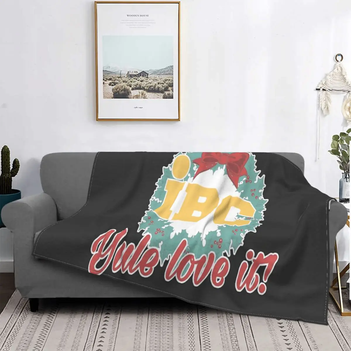 

Yule Love It-Manta de diseño navideño, colcha para cama a cuadros, manta de playa, Picnic, alfombra de oración Islámica