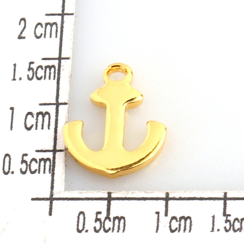 20PCS Stainless Steel Pendant Anchor Rudder Charms For DIY Bracelet Earring Jewelry Making Accessories Wholesale