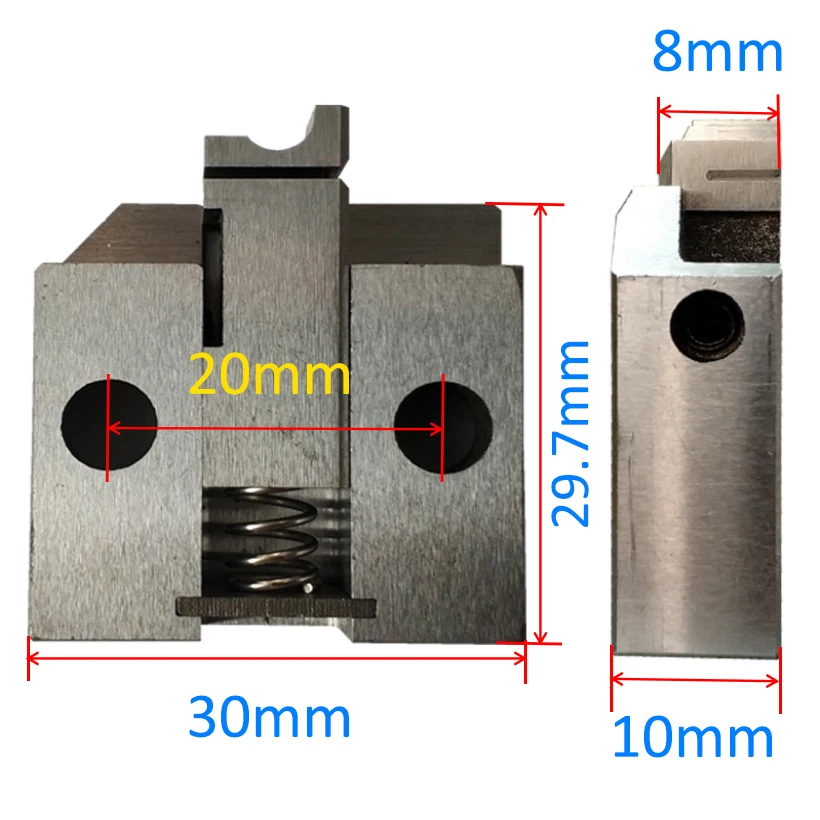 Wire Terminal Crimping Spare Parts Applicator OTP Cutter Blade Die Holder Base Cutter Seat Spacer Die U-type V-type 5 Lines