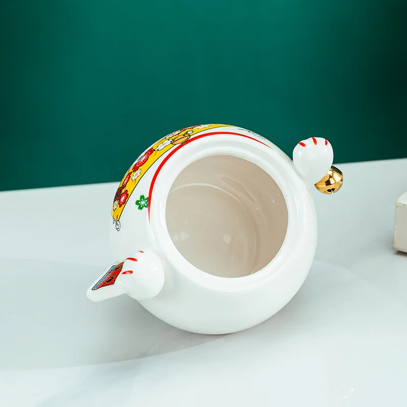 300 مللي جرة للحيوانات الأليفة رماد القط شكل تذكاري الحرق الجرار-مصنوع يدويا الأسود ديكور الجرار لجنازة القط جرة الكلب جرة