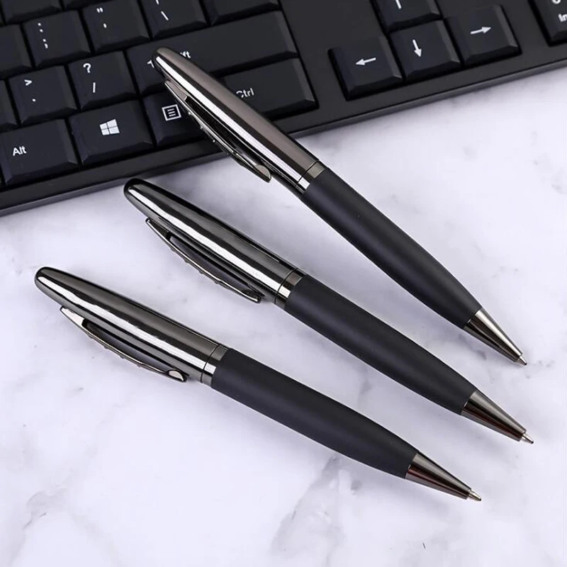 Luxury Brand Metal 626 Ballpoint Pen Gun Gray Matte Black Rubber Signature Stationery Office School Supplies Ink Pens New