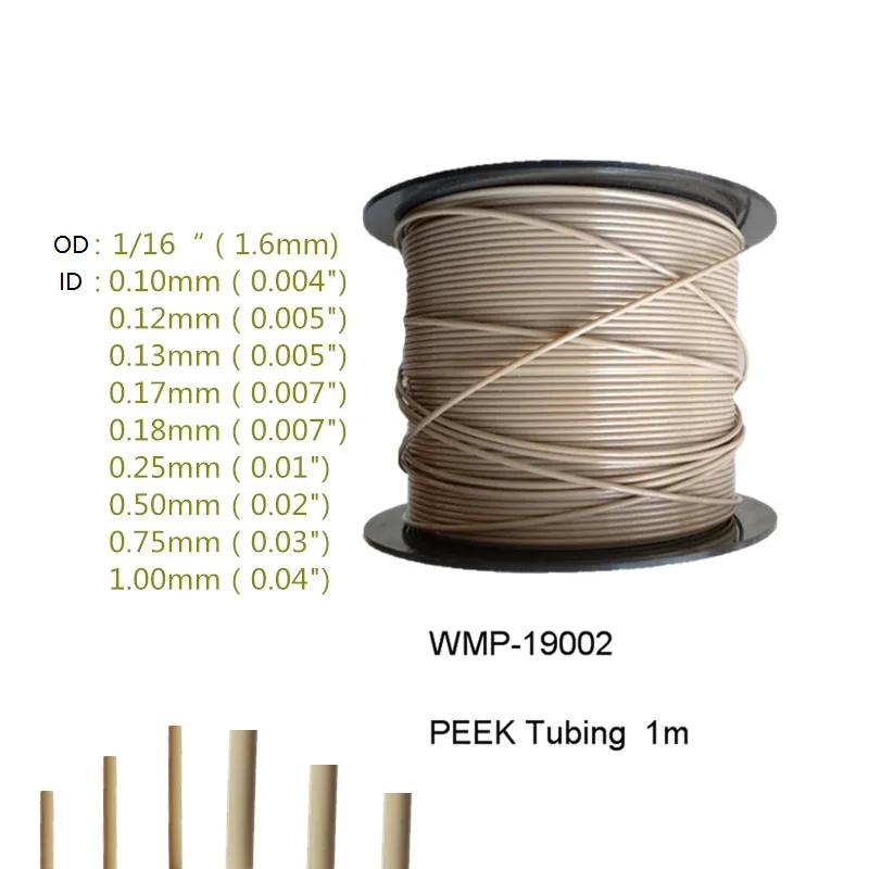 polegada lc cromatograma liquido peek tubing hplc linha capilar 16 tubo de conexao tubo conector cetona eter polieter 16 01