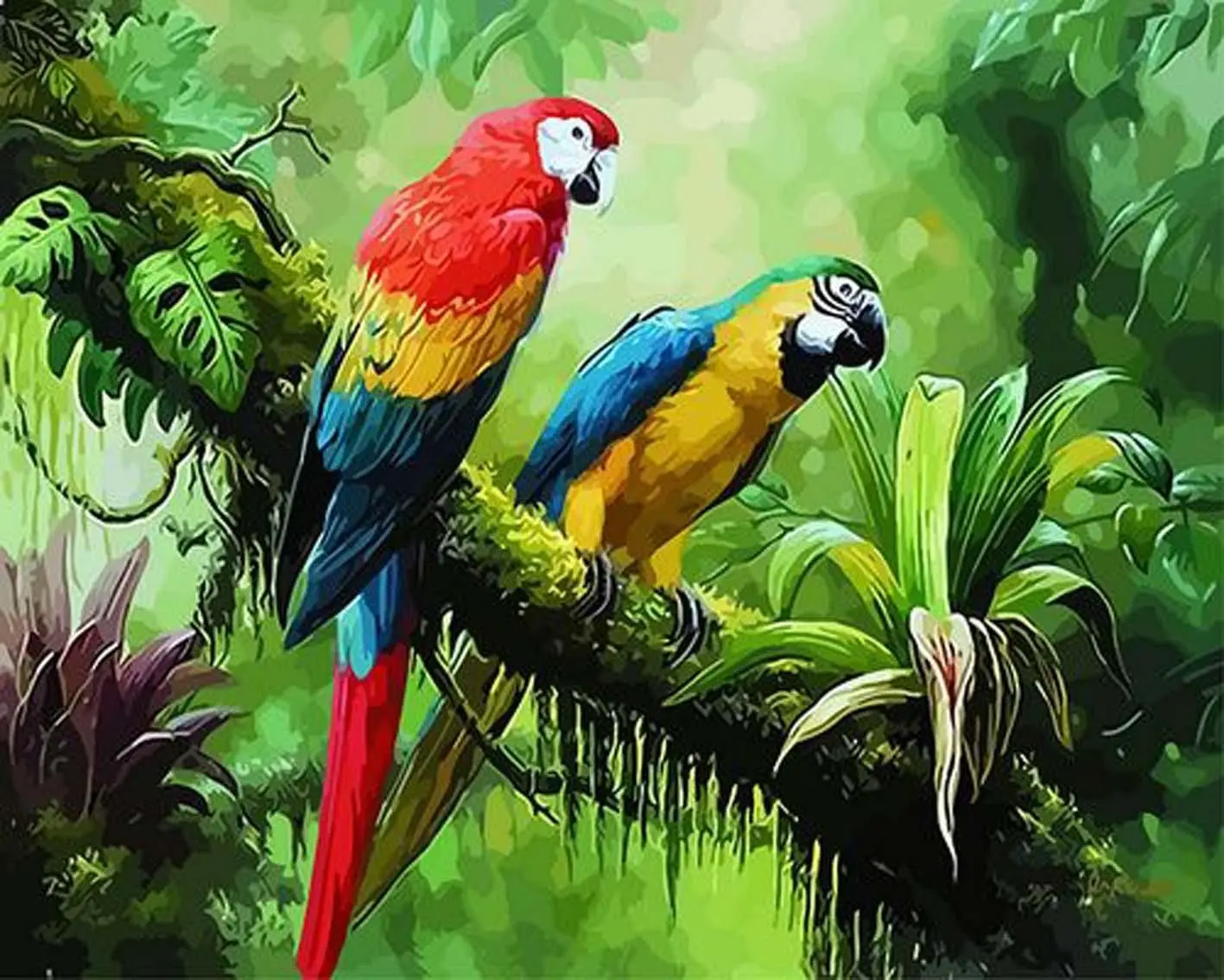 5D DIY Diamond Painting Animal Bird Parrot Folower Full Round Square Diamond Embroidery Cross Stitch Kit Rhinestone Mosaic Gift