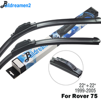Buildreamen2 Car Wiper Blade Rubber Front Windscreen Wiper Styling For Rover 75 Fit Hook Arms 1999 2000 2001 2002 2003 2004 2005