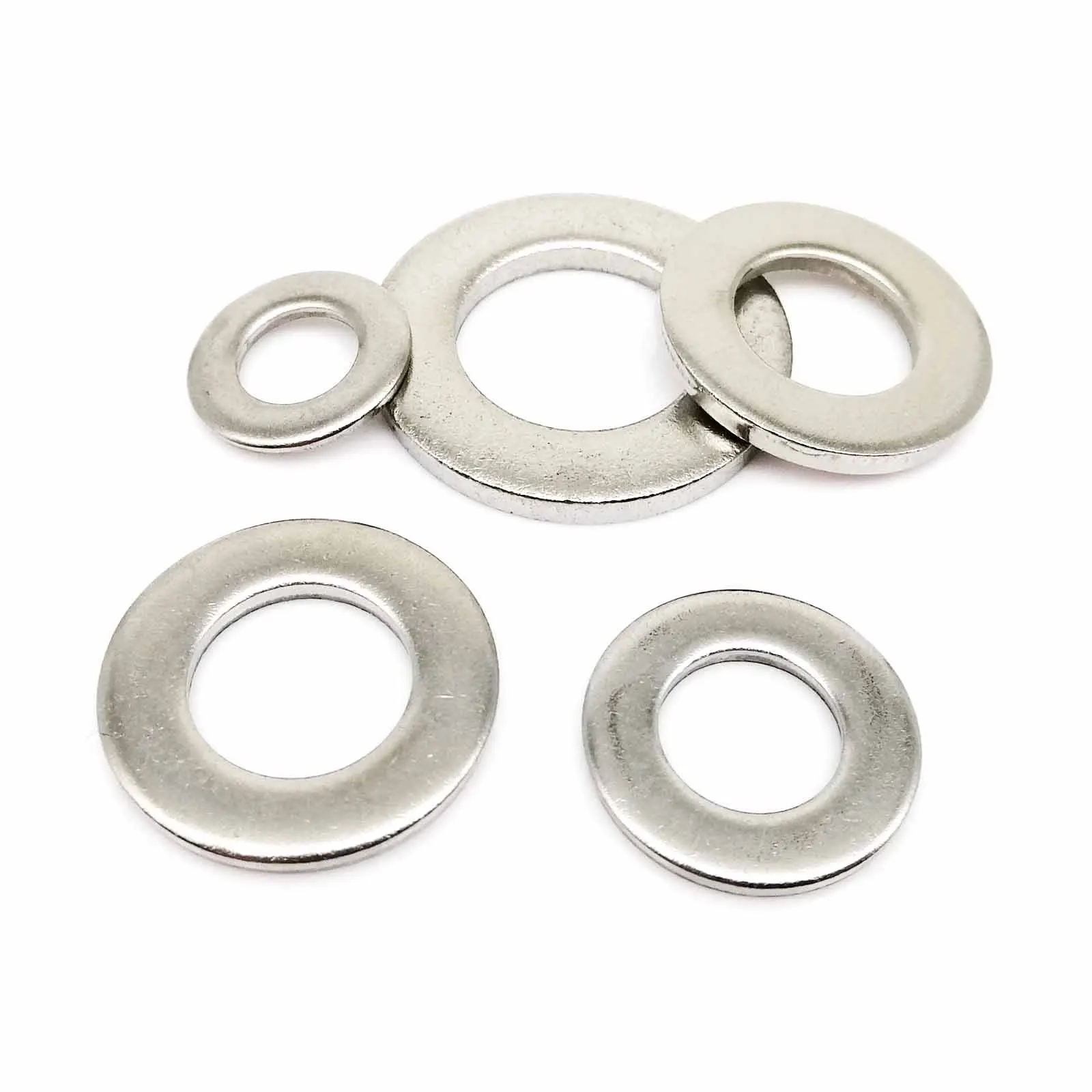 Total 555/1035pcs M1.6 M2 M2.5 M3 M3.5 M4 M5 M6 M8 M10 M12 M16 304 Stainless Steel Flat Washer Set Plain Gasket Assortment Kit