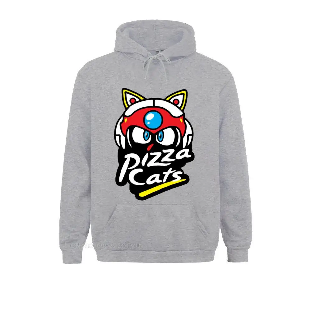 Pizza Cats Sweater Men Cotton Vintage Hoodie Crewneck Samurai Pizza Cats Tees Harajuku Graphic Japanese Streetwear