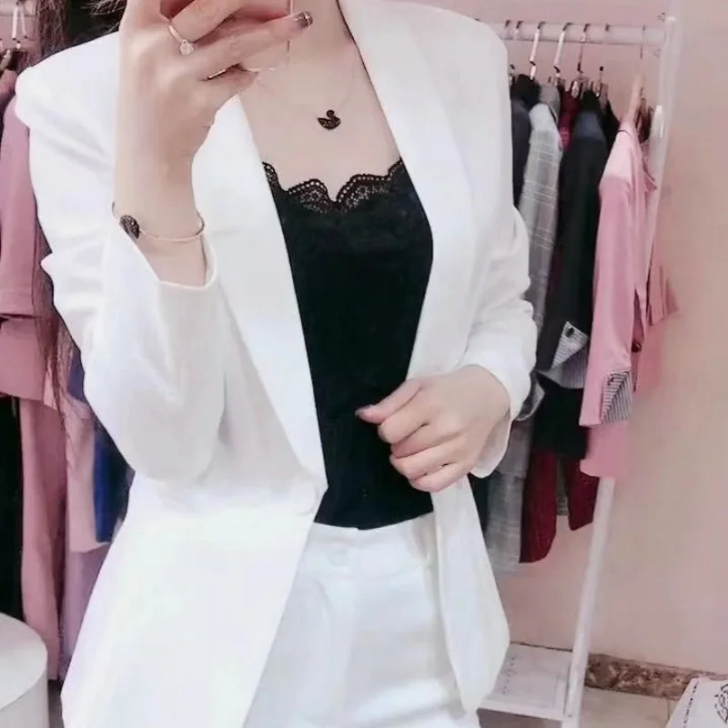 Ladies Office Professional Classic Black White Dress Suits Sets New Fashion Female Slim Fit Elegant Blazers Pants Two Piece Suit